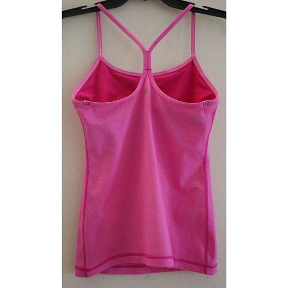 Lululemon Athletica Women's Sz 6 Paradise Pink Power Y Built-In Bra Tank Top - Picture 3 of 7